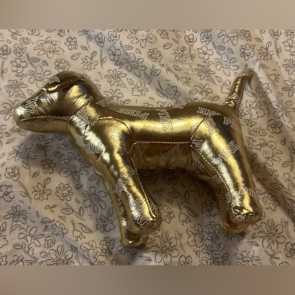 VS PINK gold dog